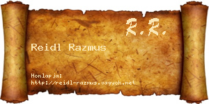 Reidl Razmus névjegykártya